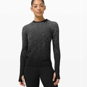 Lululemon Rest Less Pullover Size 6 - Black White Herringbone